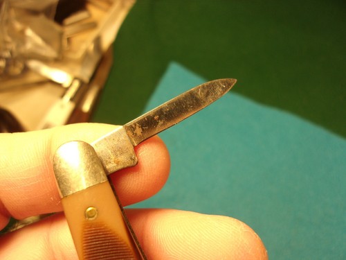 EXCELLENT OLDER VINTAGE "SCHRADE U.S.A." (OLD TIMER) THREE BLADE POCKET KNIFE - Picture 5 of 13