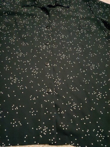 JOSEPHINE CHAUS Women’s Black Polka dot Size 18 Long Sleeve Button Shirt - Picture 6 of 11