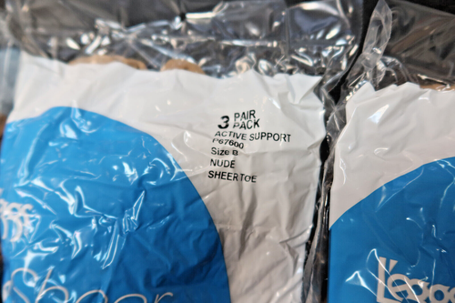 9-count L'eggs Sheer Energy Active Support Sheer Toe Pantyhose - Size B - Nude - Picture 2 of 4