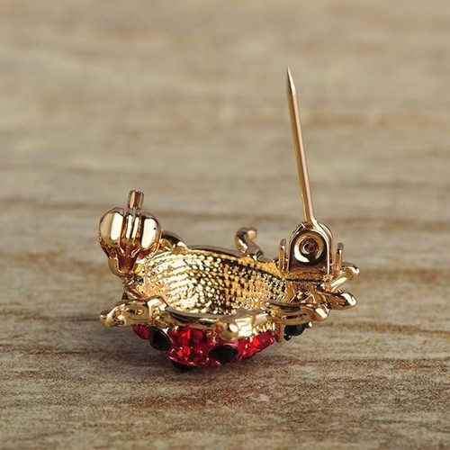Brosche, Antikstil, Marienkäferbrosche, Krawattennadel, Schmuck, Zinnlegierung, Länge 2,0cm - Bild 5 von 6