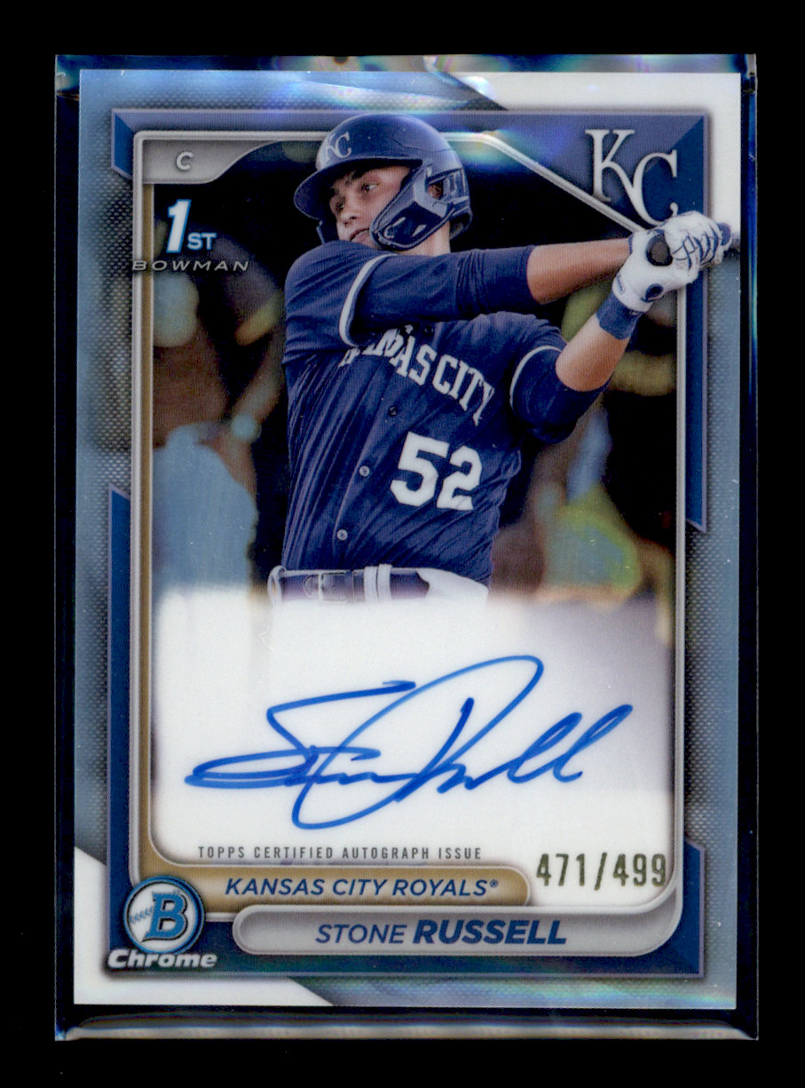 2024 Bowman Chrome CPA-SR Stone Russell Refractor Auto 471/499 Royals