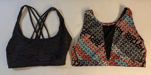 2 Victorias Secret VSX Geometric High-Neck Mesh Wireless Sports Bra Work Out - Picture 5 of 24