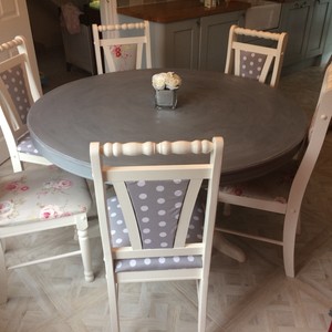 Refurbished Dining Table And SIx Chairs Shabby Chic Clarke ...
