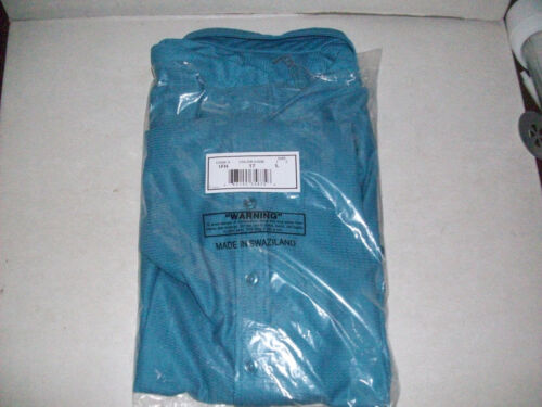 NIP MEN'S NEW HABAND SHORT SLEEVE BUTTON SHIRT LARGE 100% POLYESTER - Picture 2 of 3