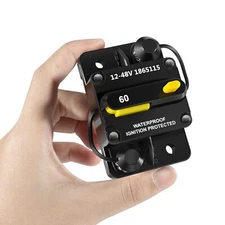 MKR-27 60 AMP Circuit Breaker with 1/4" Studs Protective Insulator for Minn Kota