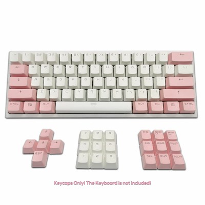 87/104 Keys Pink White Doubleshot PBT Backlit Keycap Key caps ANSI Layout OEM Profile for Cherry MX Gaming Mechanical Keyboard 104 Keys, Pink&White 87/104 Keys Pink White Doubleshot PBT Backlit Keycap Key caps ANSI Layout OEM Profile for Cherry MX Gaming Mechanical Keyboard 104 Keys, Pink&White