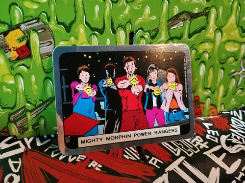 Vintage Aufkleber Mighty Morphin Power Rangers Folie Vending Sticker Vintage 93 MMPR - Bild 6 von 8