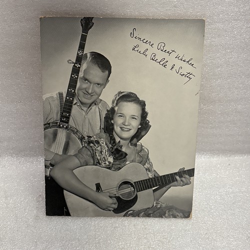 Autographed 7x9.5 Lulu Belle & Scotty Wiseman, Country Folk Musicians