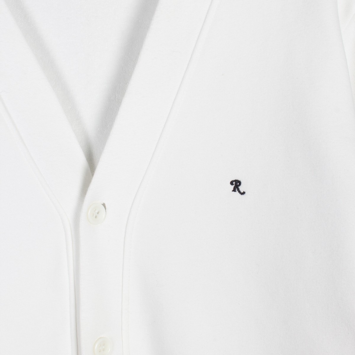 Raf Simons SS2007 Archive 'R' Logo White Cardigan - Size 46
