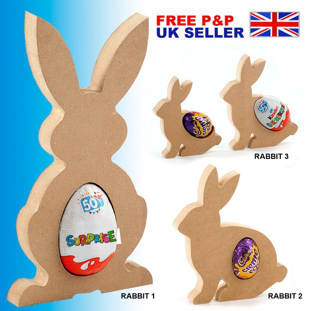 Easer Unicorn Egg Kinder Holder Easter Creme MDF18mm Bulk Buy Craft DIY Gift