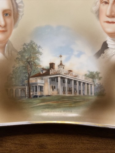 Bandeja de platos antigua T & V Limoges George & Martha Washington Francia antigua B15 - Imagen 4 de 12