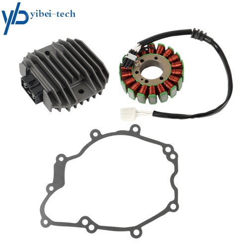 Stator And Regulator Rectifier W/Gasket For Yamaha 2003 2004 2005 YZF-R6 YZF R6 - Picture 3 of 8
