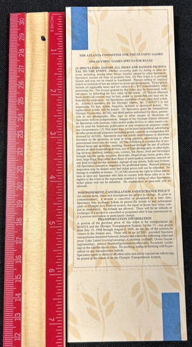 1996 JULY 21 ATLANTA OLYMPIC TICKET UNUSED MINT CONDITION *JUDO* COST JC - Picture 2 of 2