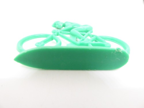 CYCLISTE VELO / RIDER / BIKE - VERT / GREEN - PLASTIQUE / PLASTIC - V9 - Picture 3 of 4