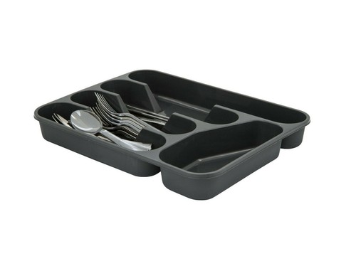 Kunststoff Besteck Tablett Halter Organizer Schublade Einsatz ordentlich Aufbewahrung 5 Fach - Bild 22 von 66