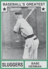 1982 TCMA Baseball's Greatest - Babe Herman #1982-28