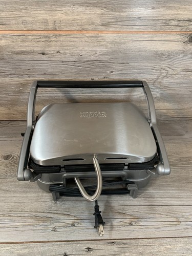 Cuisinart Griddler GR-4 Brushed Stainless Steel Kitchen Grill W/ Spatula TESTED - Picture 4 of 10