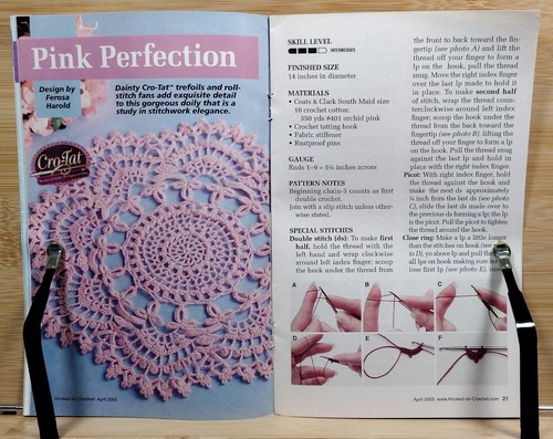 Hooked on Crochet! APRIL 2005 Hearts for Baby - Diamond Lace Valance - Picture 8 of 18