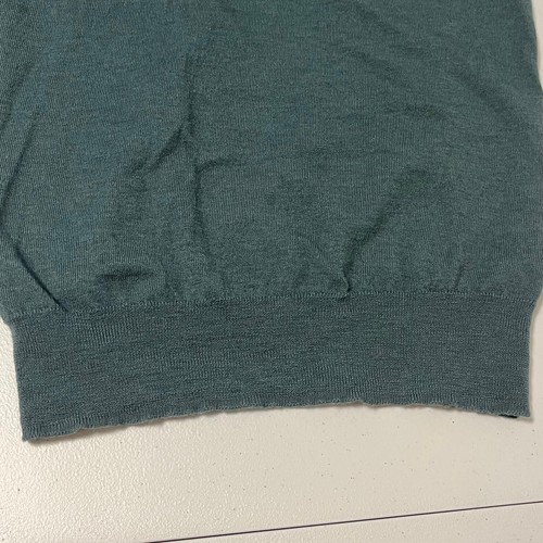 Max Studio 100% Extrafine Merino Wool Short Sleeve Sweater Womens Size S Green - Picture 10 of 12