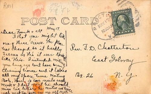 J3B87: DER PARK BEI PROCTOR, VT: RPPC MIT CA. 1912 POSTSTEMPEL - Bild 2 von 2