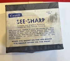 Rare Vintage Cargille SEE-SHARP Photographic Dark Room Negative Film Enlarger