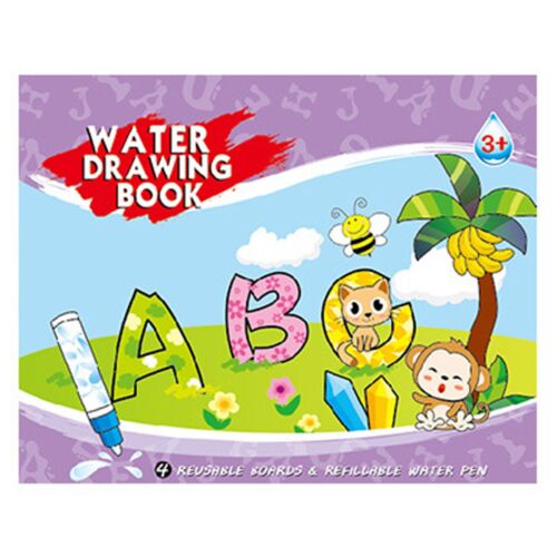 Mess-Free Drawing Coloring Water Doodle Book Set Watercolor Drawing Book W/ Pens - Picture 7 of 30