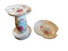 Vtg Lot Rose Bud (4) Toothbrush Holder & Shell Shaped Soap Dish Interpur Japan