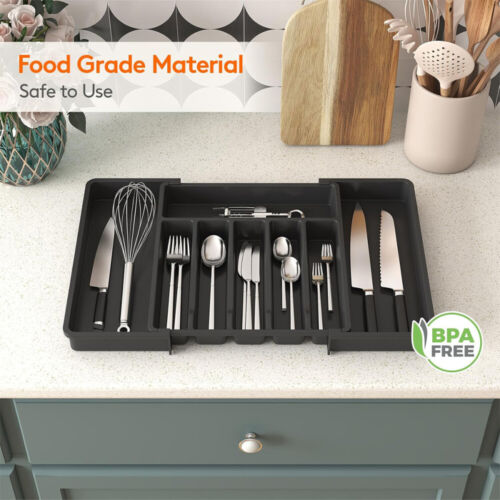 Besteckkasten Einsatz Schublade Küche Erweiterbar Ausziehbar Storage 33CM-57CM - Bild 9 von 20