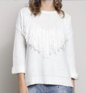 oversized fringe sweater