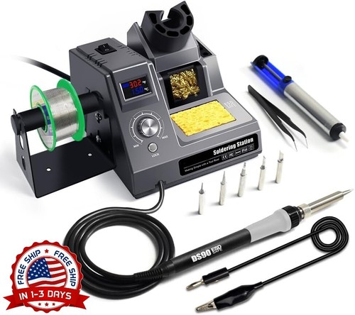 Kit De Soldador Electronico, 13 En 1, Soldador De Temperatura Ajustable De 90 W - Picture 8 of 8
