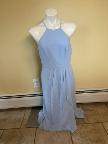 David’s bridal bridesmaid dress Size 8 Light blue Formal Long Evening Gown
