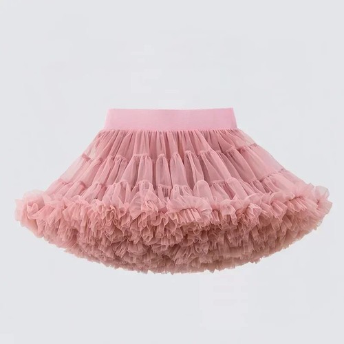 Gonna in pizzo 1-8T bambina soffice chiffon sottogonna tinta unita tutù gonne ragazza - Foto 18 di 38