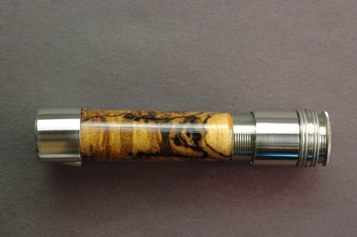 FLY ROD REEL SEAT Spalted Hackberry 11225 Screwlock Nickel Silver 0.375" bore - Picture 4 of 8