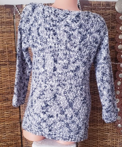 Gorgeous Charming Charlie Soft Black Gray Chunky Sweater Blouse Tunic Sz M - Picture 4 of 6