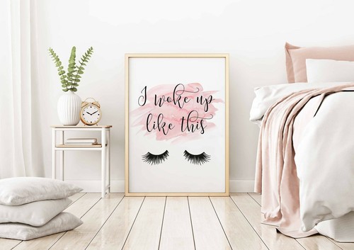 I Woke Up Like This Makeup Fashion Art Print. A3 A2 A1 Sizes. - Picture 3 of 5