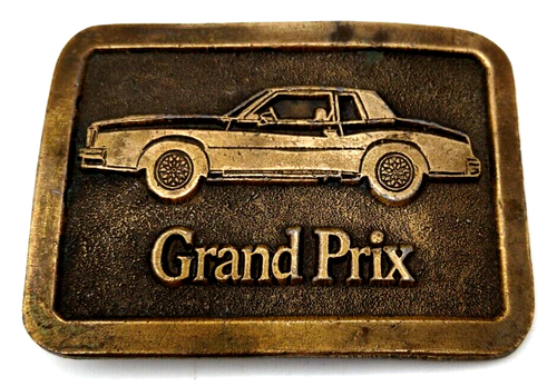 Hebilla de cinturón de metal coleccionable vintage GRAND PRIX - Imagen 1 de 4