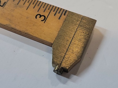 Vintage Lufkin No. 014 Messschieber, Lineal - Buchsbaum & Messing 4" - USA - Bild 7 von 8