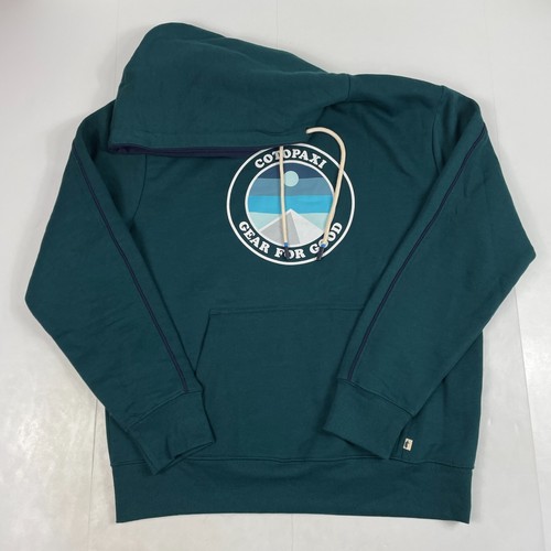 Cotopaxi Hoodie Men Medium Green Sunny Side Long Sleeve Pullover Hiking Outdoors