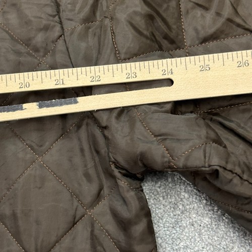 Barbour Jacket Adult Large Brown Quilted Country Hunting Field Coat Mens - Picture 8 of 11