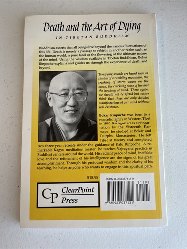 DEATH AND ART OF DYING IN TIBETAN BUDDHISM By Bokar Rinpoche - Brand New - Picture 3 of 3