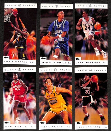 1993 Classic Futures Tall Boys juego completo de baloncesto 1-100 Webber Hardaway - Imagen 2 de 2