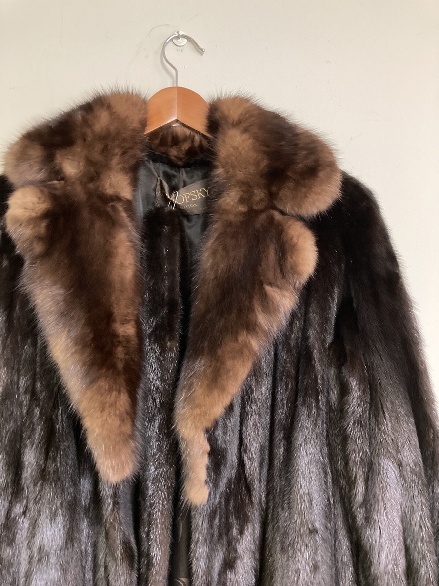 アメリヴィンテージ ECO MINK FUR COAT Spanish Gray Mink Fur Coat Pea Pockets (10) | SKANDINAVIK FUR