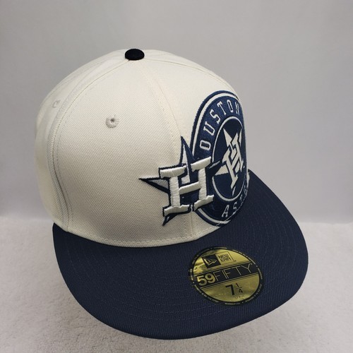 Houston Astros MLB New Era cremefarben/marine Lonestar 59FIFTY eng anliegende Mütze Kappe 7 1/4