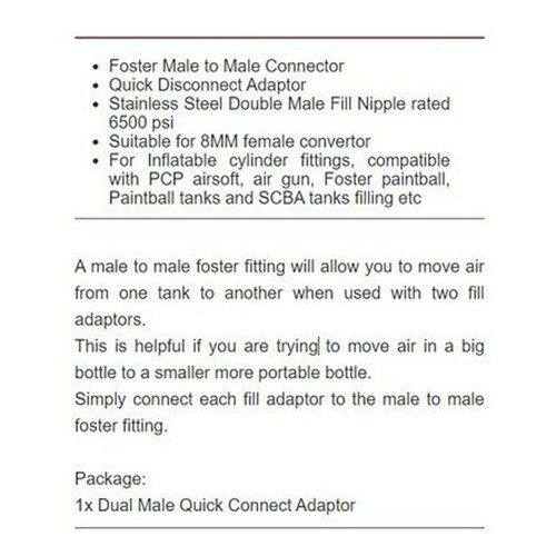 Male to Male Quick Connect Adaptor for Transferring Air Stainless Steel 8mm - Picture 16 of 18