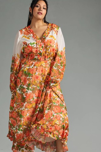 Anthropologie Vineet Bahl Long-Sleeve Dress Sz Small - Picture 8 of 9
