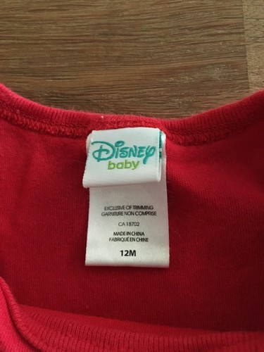 Disney Mickey Baby Juego de 2 Piezas Mono Gris Rojo Una Pieza Manga Corta 12 Meses - Imagen 11 de 11
