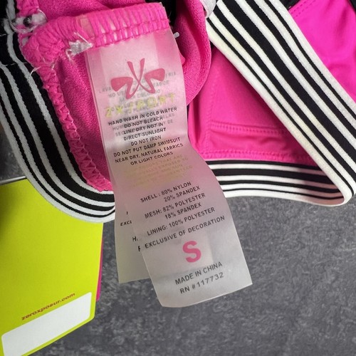 Sujetador deportivo acolchado rosa intenso ZX Sport para mujer talla pequeña nuevo con etiquetas - Imagen 14 de 14