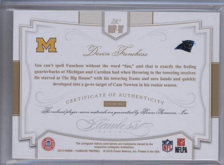 2015 Panini Flawless Devin Funchess #RDP-DF