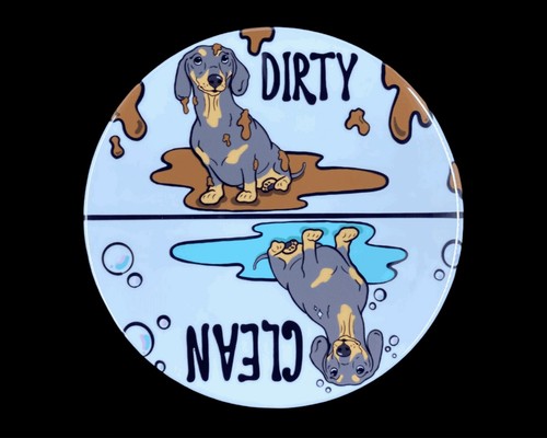 Black Tan Dachshund Dishwasher Magnet Wiener Dog Kitchen Cleaning Decor Gift - Picture 11 of 12