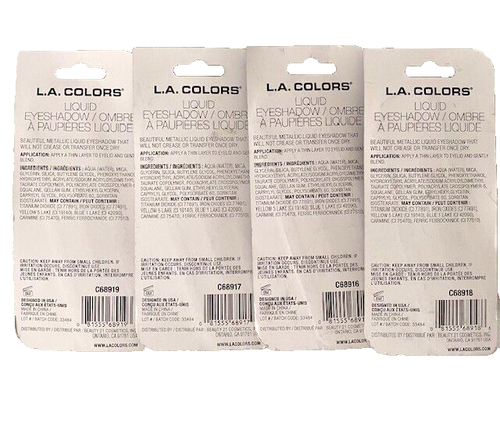 4 L.A. Farben flüssiger Lidschatten metallisches Leuchten - Bild 2 von 2